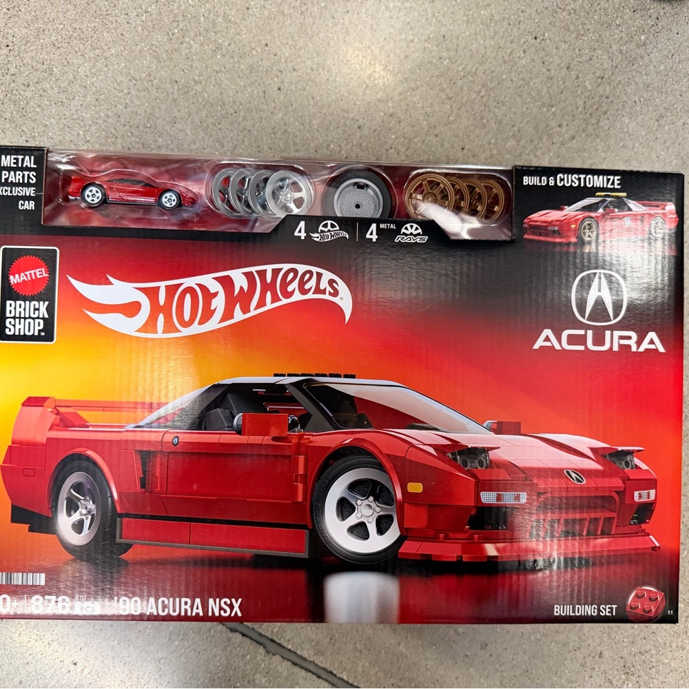 Mattel Hot Wheels Acura NSX Building Set - Red